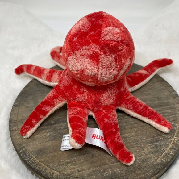 Red Octopus Plush Toy By Aurora 8" Soft Cuddly Stuffed Animal Ocean Animals - Picture 2 of 7
